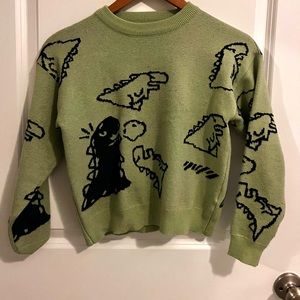 Dinosaur green sweater